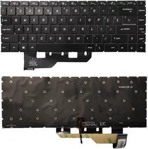 US QWERTY Keyboard MSI Prestige 15 A10SC-219 A10SC-220 Backlit V190622