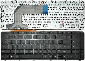 US Keyboard for HP Pavilion 17-e GLOSSY FRAME BLACK Without Point