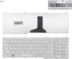 Keyboard for TOSHIBA Satellite C650 C660 L650 L670 L675 L675D WHITE US