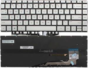 US Keyboard for HP Air Pavilion 13BE 13-BE1108AU 0215AU Silver Backlit Laptop
