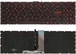 Keyboard for MSI Bravo 17 A4DDR MS-17FK Red Printing US Backlit Laptop