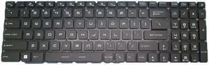 US Keyboard for MSI GE77 GE77HX RGB Backlit Black Laptop