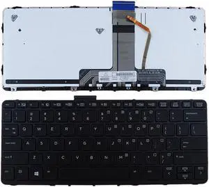 Keyboard for HP Pro X2 612 G1 BLACK  FRAME US(Backlit Win8)(9Z.N9WBV.301)