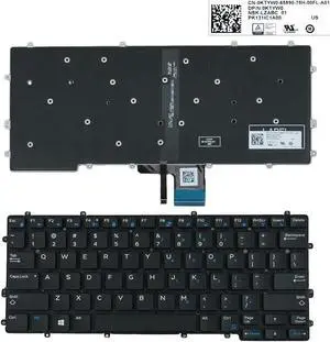 Keyboard for Dell LatituDE 7370 E7370 BLACK(Without FRAME Backlit WIN8)US