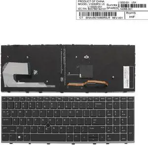 Keyboard for HP Elitebook 850 G5 755 G5 ZBook 15u G5  Backlit US 6037B0142101
