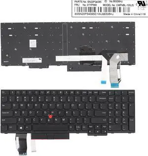 Keyboard for IBM Thinkpad E580 L580 Black PK131672A00 01YP680(Win8)US