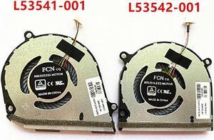 Gpu and Cpu cooling fan for HP 15-DS 15-DR L53541-001 L53542-001 TPN-142 TPN-143