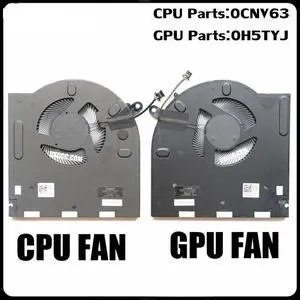 Gpu and Cpu cooling fan for Dell Alienware M17 R3 M17 R4 0H5TYJ 0CNV63 RTX20/30