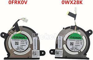 Gpu and Cpu cooling fan for Dell xps 13 9300 0FRK0V 0WX28K 4 WIRE radiator