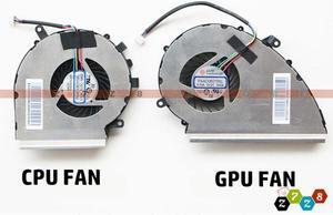 Gpu and Cpu cooling fan for 4-Pin MSI GE72VR GP72VR GL72VR MS-179B MS-1799