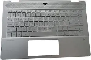 replacement keyboard for HP Pavilion 14-CD 14T-CD 14M-CD Silver with Palmrest  Backlit  L22408-001