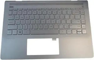 replacement keyboard for HP Pavilion 14-BF Silver with Palmrest  Backlit  933313-001