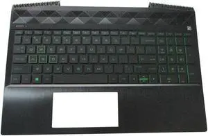 replacement keyboard for HP Pavilion 15-CX 15T-CX with Palmrest  Green Backlit  L20671-001