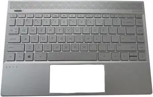replacement keyboard for HP Envy 13-AH 13T-AH Silver with Palmrest  Backlit  L19542-001