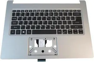 replacement keyboard for Acer Aspire A114-33 A314-35 Silver Upper Case with Palmrest   6B.HVWN7.030