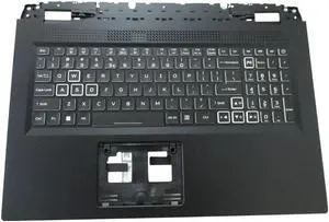 replacement keyboard for Acer Nitro AN517-42 AN517-55 Palmrest Backlit  - White color  Keys 6B.QFWN2.001