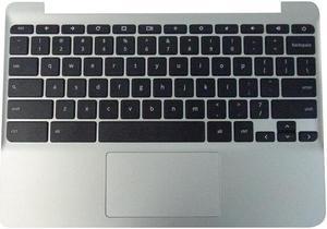 replacement keyboard for  HP Chromebook 11-V Silver Palmrest  including  Touchpad 900818-001