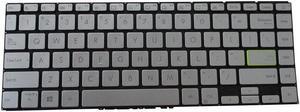 Silver Replacement Backlit Keyboard For Asus VivoBook S14 S433 Laptops