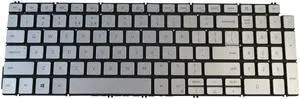 Silver Non-Backlit Keyboard for Dell Inspiron 5584 5590 5591 5593 5594 5598