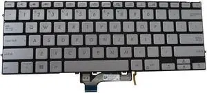 Silver Backlit Keyboard for Asus VivoBook S14 S431 Laptops