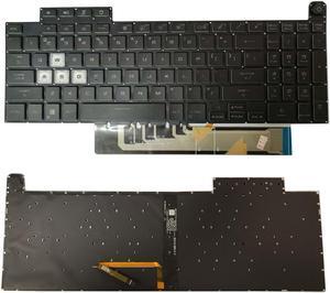 Keyboard for ASUS TUF 3 Gaming F15 FA507 FA507R FX507ZC US BLack White color  Backlight
