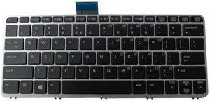 Backlit Keyboard with Silver Frame for HP Elitebook Folio 1020 G1 Laptops