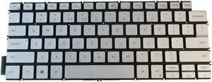 Silver Backlit Keyboard for Dell Inspiron 5390 5490 Laptops