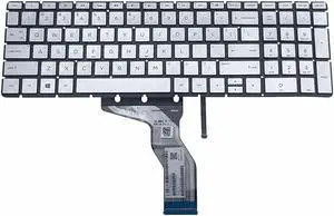 US Silver Backlit Keyboard for HP 15-CC 15-CC055OD 15-CC057CL 15-CC058NR