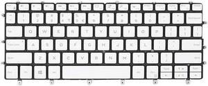 US White color  Backlit Keyboard for Dell XPS 13 9380 9380-7660SLV-PUS P82G 03CM18