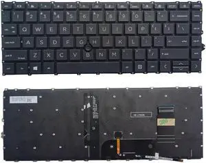 US Black Backlit Keyboard for HP EliteBook 840 G7 840 G8 845 G7 No Frame