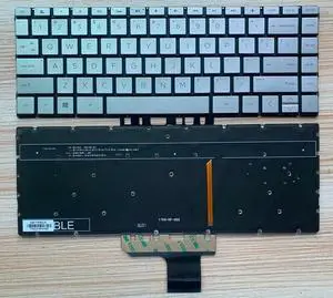 US Silver Backlit Keyboard for HP Envy 13-AH 13T-AH000 13-AH0001CA 13-AH0001CA