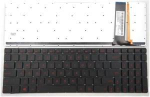 US Backlit Red Keyboard for ASUS N550 N550J N550JA N550JK N550JV N550L N550LF