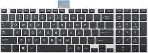 US Keyboard ilver Frame for Toshiba Satellite E50 E55-A E55D-A E55DT-A E55T-A