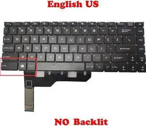NO Backlit US Keyboard For MSI MoDErn 15 M15 15-A11S MS1552 A11M A11SB A11MU