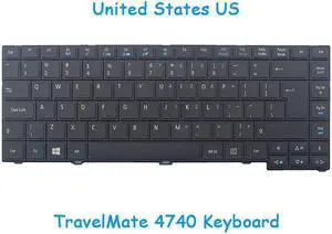 Keyboard For ACER TravelMate 4740 P243-M P633 United States US No Backlit Black