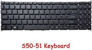 Laptop Keyboard For ACER Aspire S50-51  A515-54 54G United States US Black