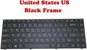 Keyboard For CLEVO W940SU MP-12R73US-4305 6-80-W94A0-010-1 English Black Frame