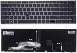 Laptop US Keyboard For HP ZBook 15 G5 ZBook 15 G6 With Backlit With Point Stick
