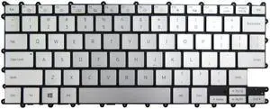 Keyboard For Samsung NP730QCJ 730QCJ English US BA59-04456A With Backlit Silver
