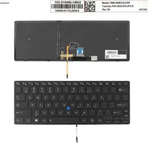 Keyboard for Toshiba Tecra X40-D Backlit G83C000J75US TBM16N33USJ356 (US)