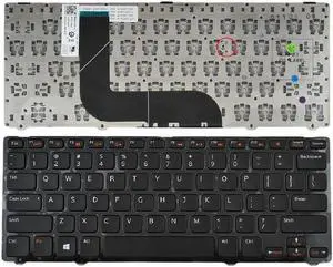 US Keyboard for DELL 14Z-5423 14Z-3360 GLOSSY FRAME BLACK