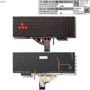 Latin Keyboard for HP Omen 15-ce 15-ce000 15-ce020ca 15-CE010CA 15-CE0US Backlit