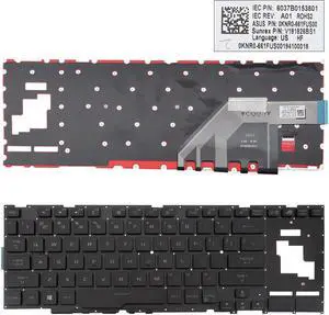 US Keyboard For ASUS ROG Zephyrus 6037B0153801 0KKNR0 Black With Backlit Board