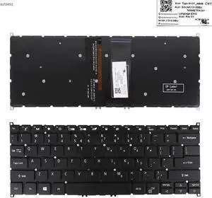US Keyboard forACER Spin SP513-52 SP513-53 SP513-53N SP314-51 BLACK  Backlit