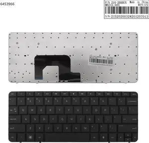 US Keyboard for HP MINI 210-3000 BLACK Compatible with MINI 1103 Without Foil