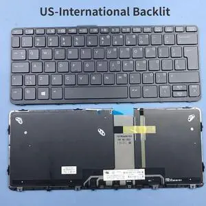 US-international Backlit Keyboard For HP Pro X2 612 G1 eries