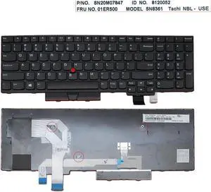 Keyboard for ThinkPad P51S T570(no P51 Black With Point) SN20M07934 Win8 US