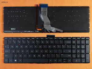 Replacement Keyboard for HP Pavilion 15-AB BLACK (Backlit Without FRAME Win8) US
