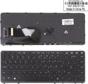 Keyboard for HP EliteBook 840 G1 850 G1 BLACK Backlit with point US