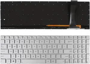 Keyboard for ASUS N56 N550 N56V U500VZ N76 N76VM N76VJ SILVER( Backlit Win8) US